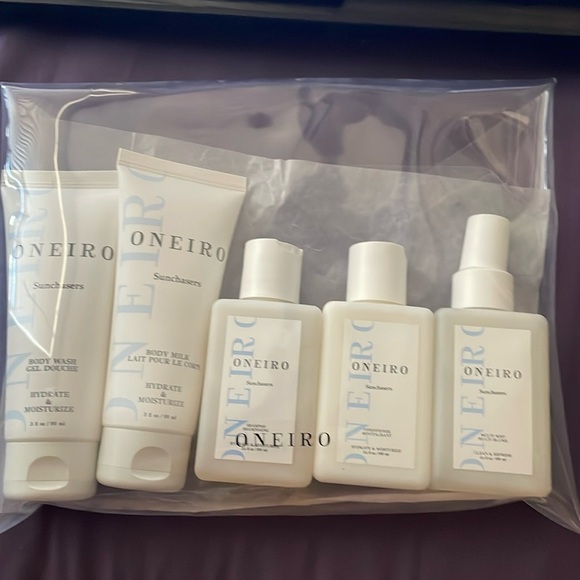 SEALED NEW ONEIRO Sunchasers TSA 5 piece Kit Travel Clean Vegan Personal Care‎ - Picture 1 of 5